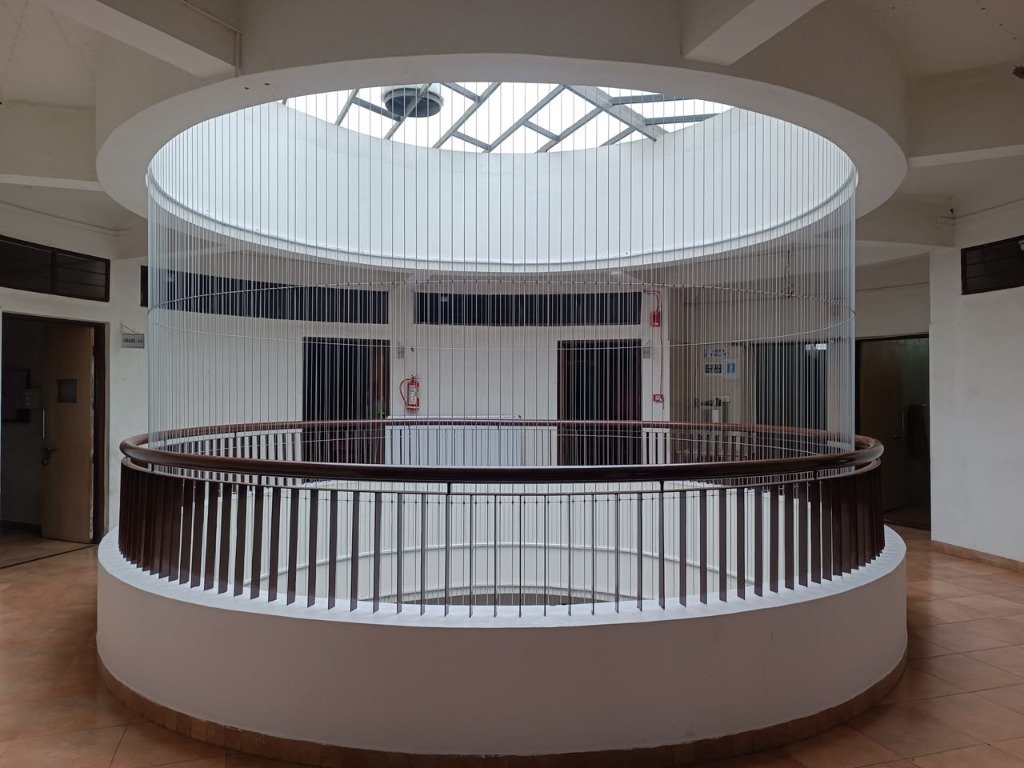 Abhi Invisible Grills Circular Atrium Installation Bengaluru